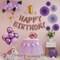 75PCS 16" Happy Birthday Balloon Banner – Pink Rose Gold Foil Letter Balloons with Numbers & A-Z Sets for Personalized Birthday Party Decorations